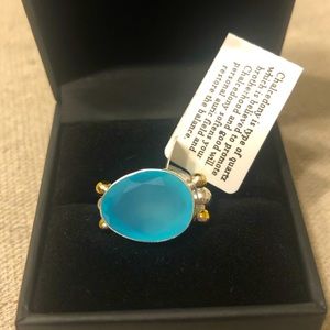 Size 9 light blue quartz ring.